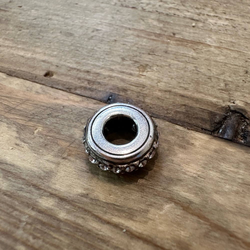 Brighton Silver Rhinestone Spacer Charm